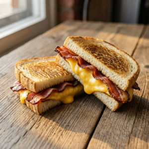 bacon and cheese toastie Sheilaz Kitchen
