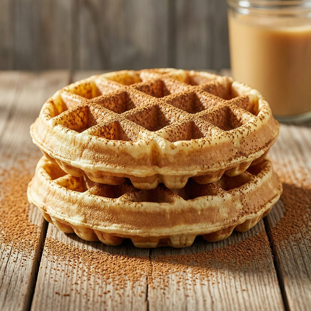 two cinnamon sugar waffles Sheilaz Kitchen